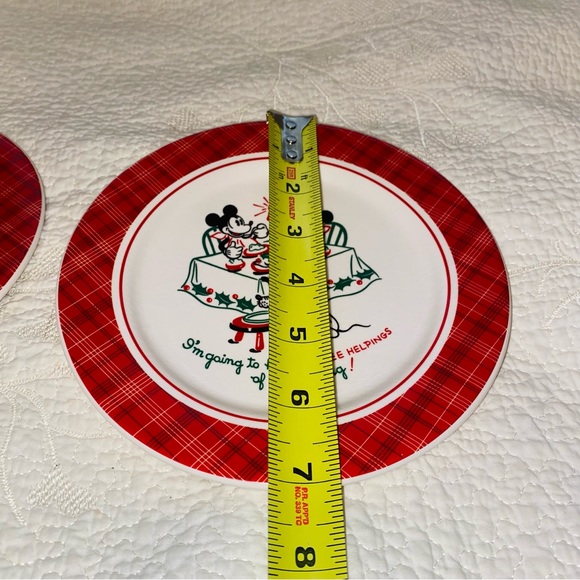Disney Mickey Mouse Christmas Plates Vintage - Picture 2 of 7